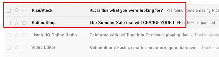 Spam Subject Lines